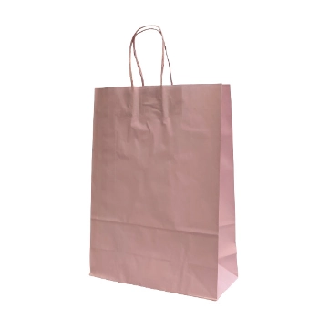 Sacola Kraft Branco Rosa Bb 13,5x8x16cm