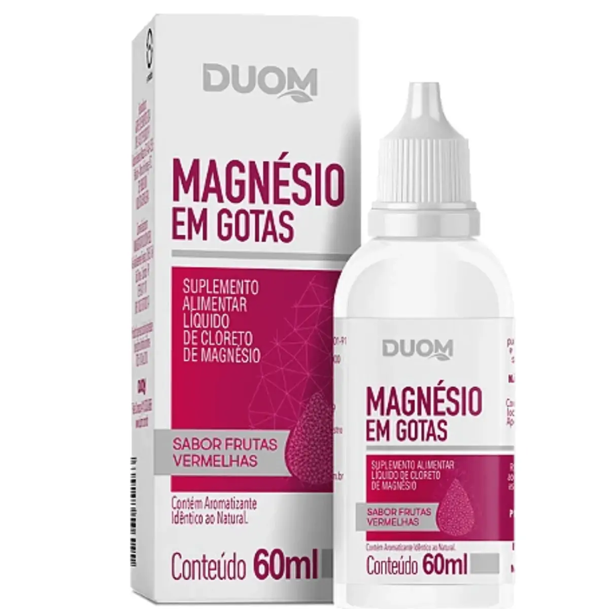 Magnésio em Gotas 60ml Frutas Vermelhas - Duom