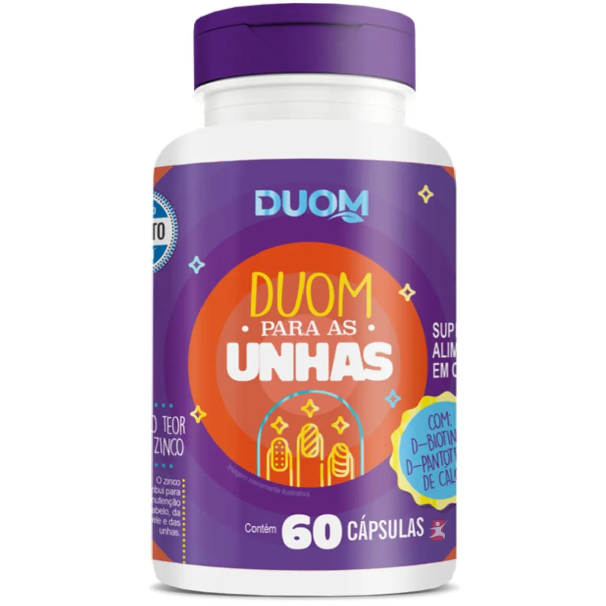 DUOM PARA AS UNHAS SAUDÁVEIS APENAS 1 CÁPSULA AO DIA 60 CÁPSULAS - DUOM
