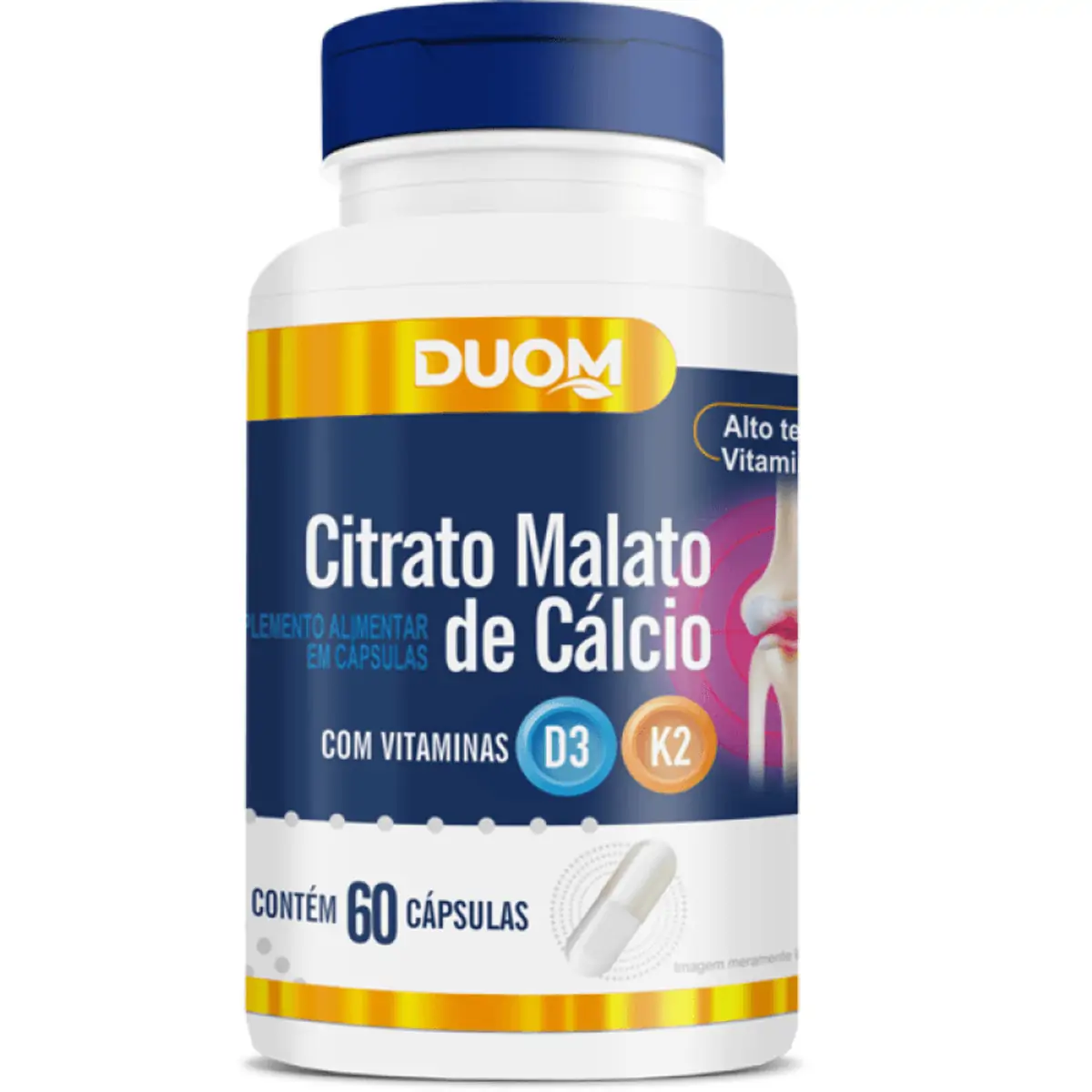 CITRATO MALATO DE CÁLCIO COM VITAMINAS D3 + K 60 CÁPSULAS – MALLTA NUTRITION