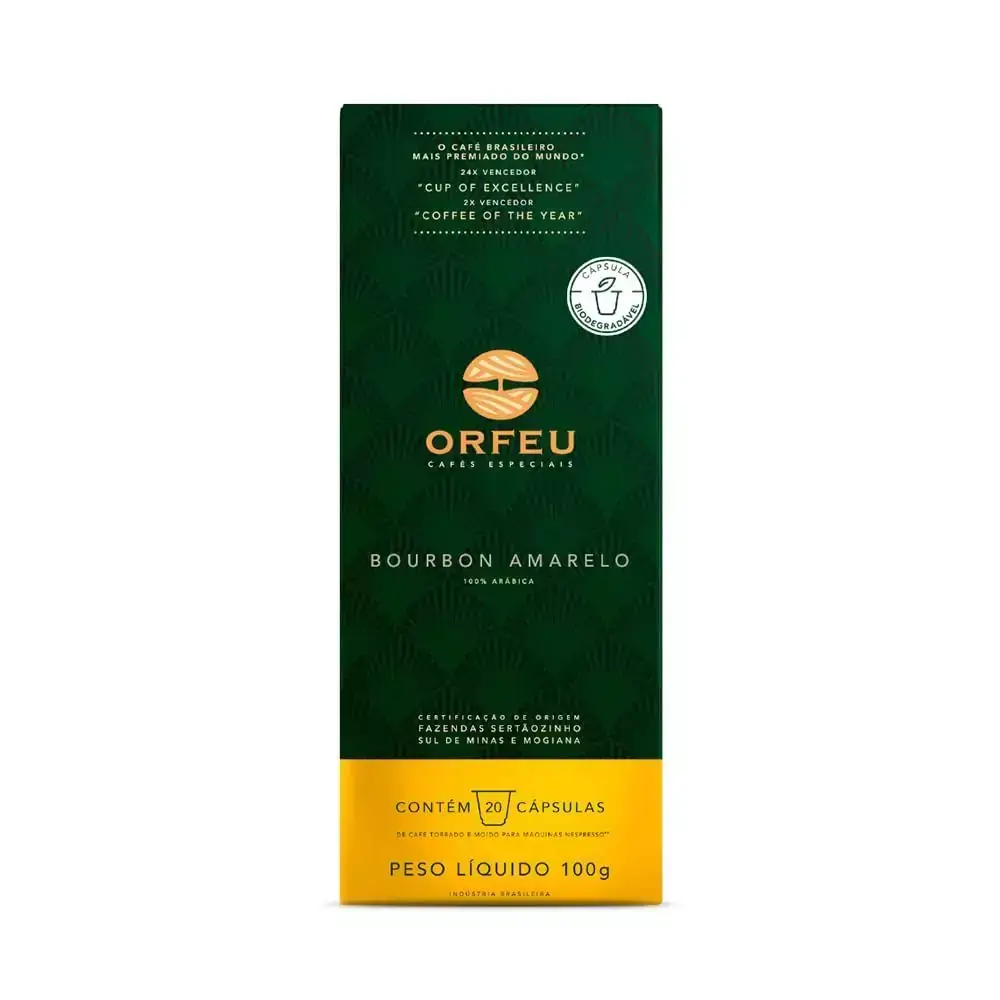 Café Orfeu Bourbon Amarelo em cápsulas 20 unidades Café Orfeu Bourbon Amarelo Cápsulas de 20unidades