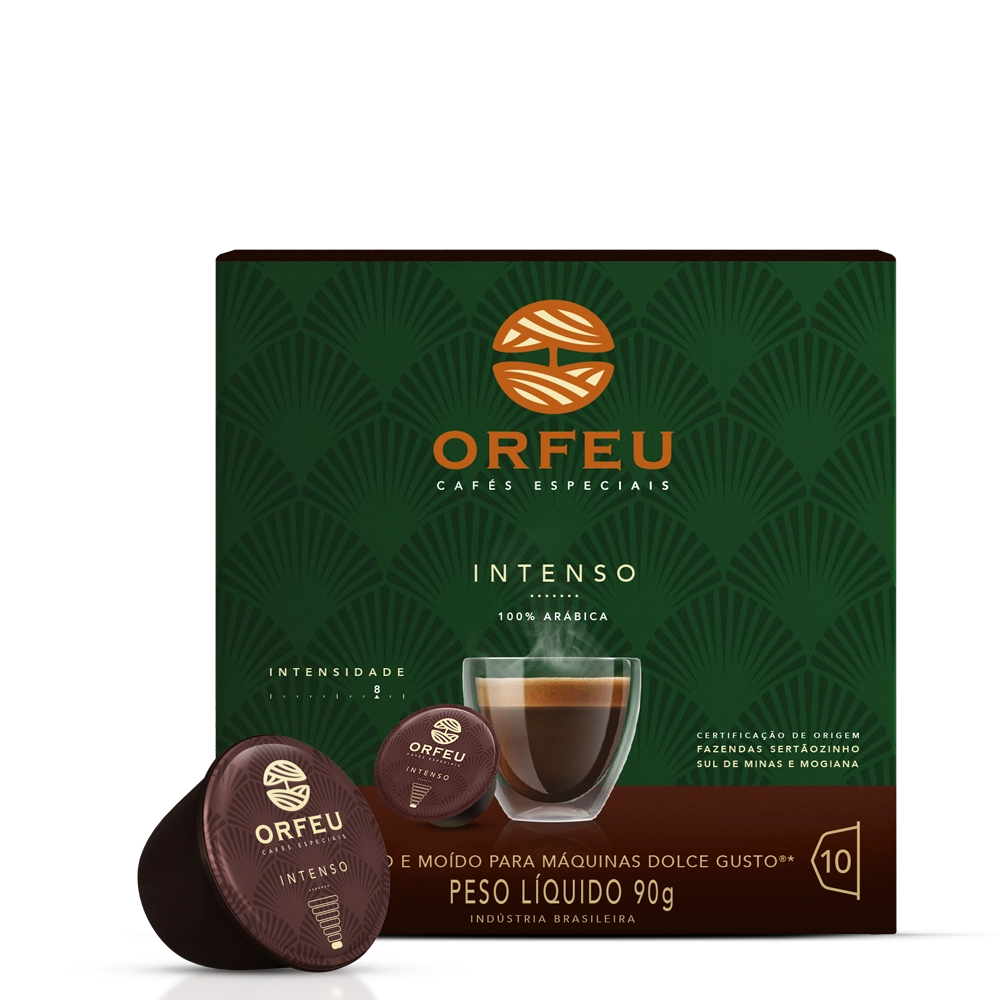 Café Em Cápsula Torrado E Moído Intenso Orfeu Caixa 90g 10 Unidades