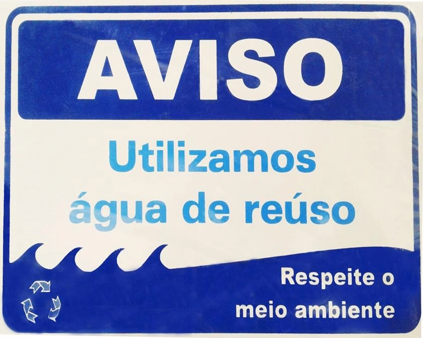 Placa Aviso Água Reúso Pvc Jaime