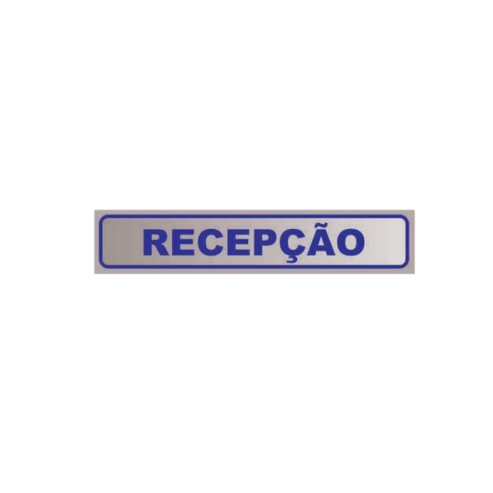 Placa De Aviso Sinalização Portas Recepção 25cmx5cm