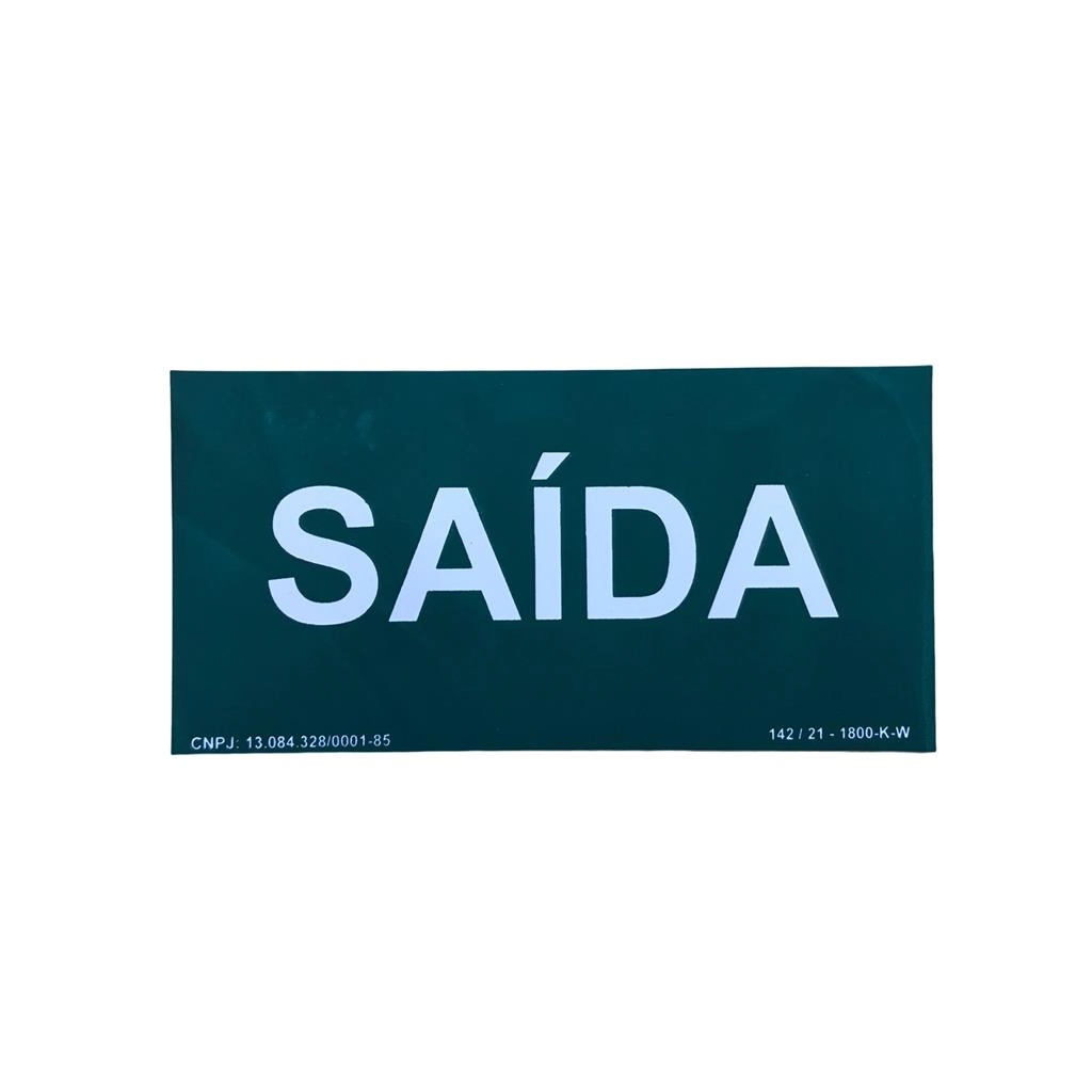 Placa Sinalização Pvc Fotoluminescente Saída
