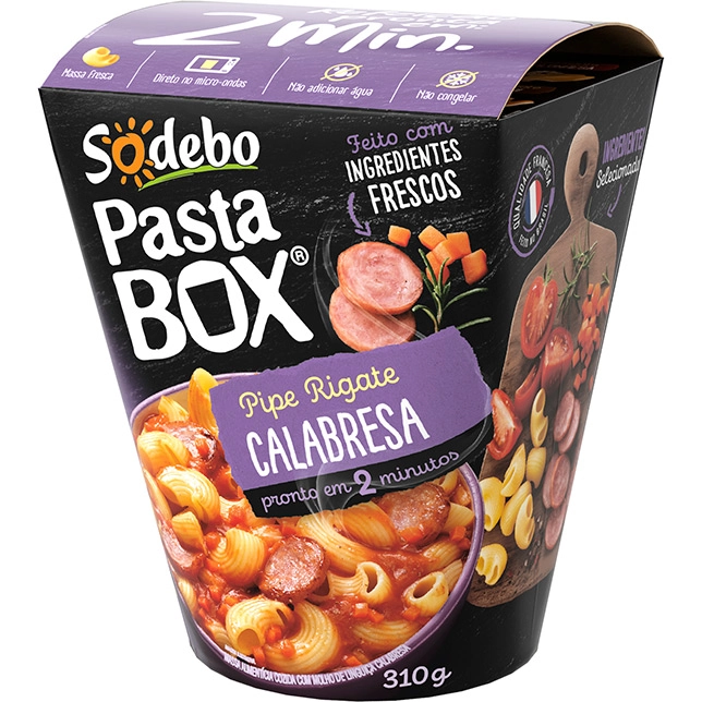 Pasta Box Pipe Rigate Calabresa Sodebo 310g