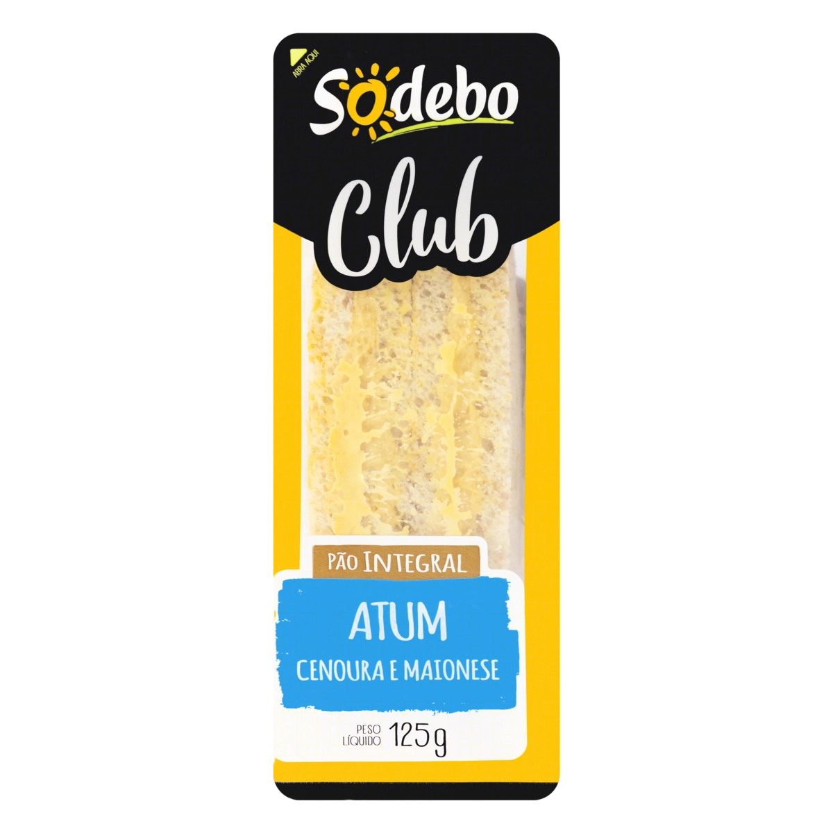 Sanduíche Resfriado Integral Atum Sodebo Club Bandeja 125g
