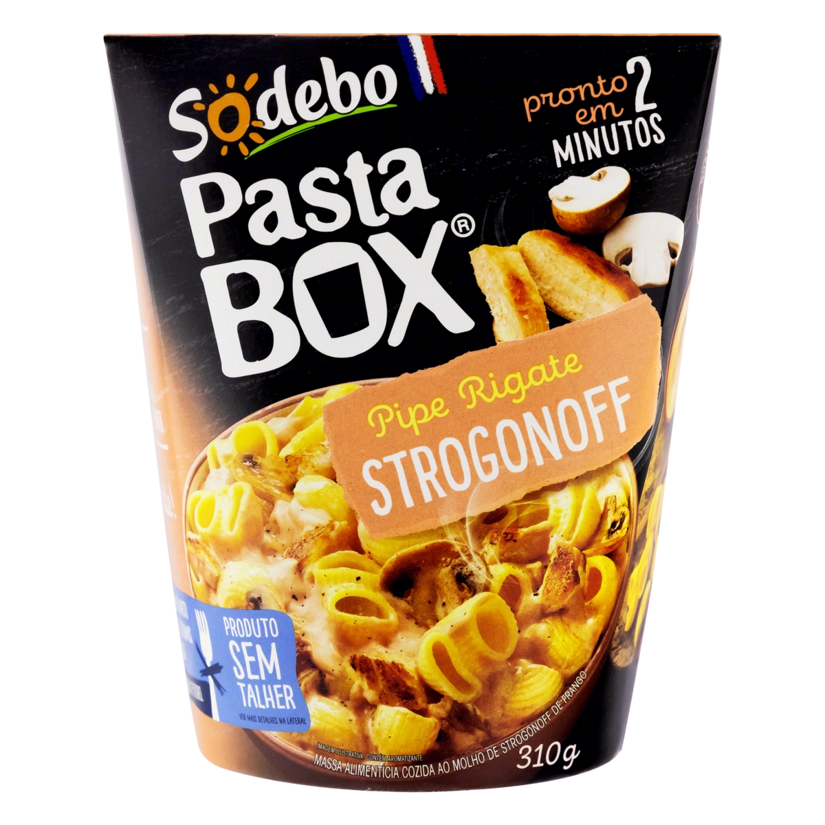 Pipe Rigate Strogonoff Sodebo Pasta Box Caixa 310g