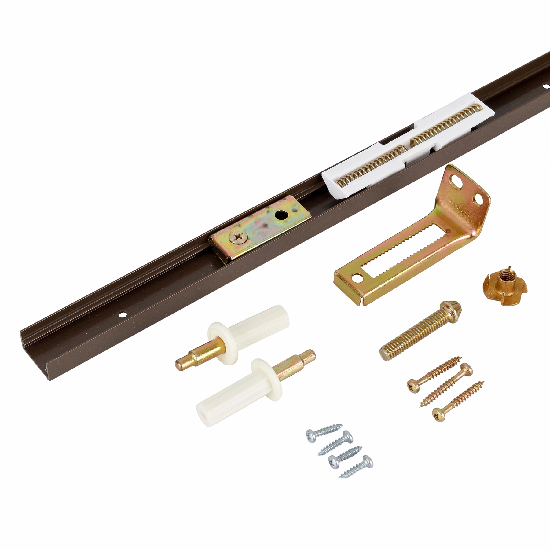 Kit Embutir para Porta Camarão 1mx2,5cm Alumínio Pintado Marrom Rodinato