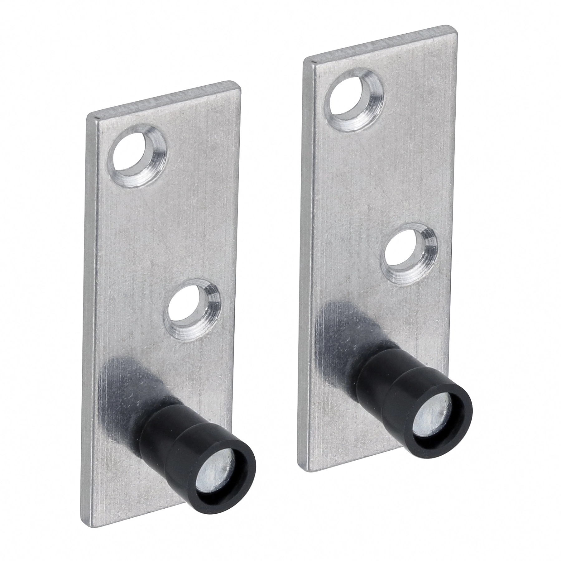 Chapa Guia Embutir para Porta de Correr Alumínio Prata Polido Rodinato