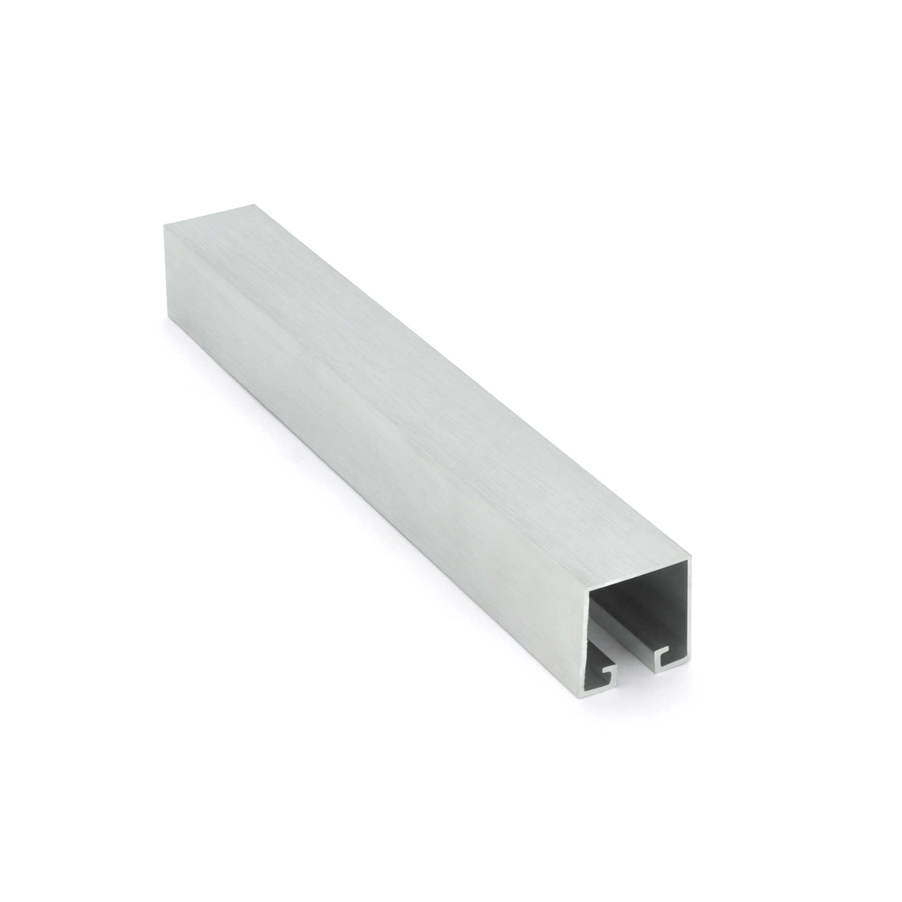 Perfil Embutir para Porta de Correr 2mx4cm Alumínio Polido Rodinato