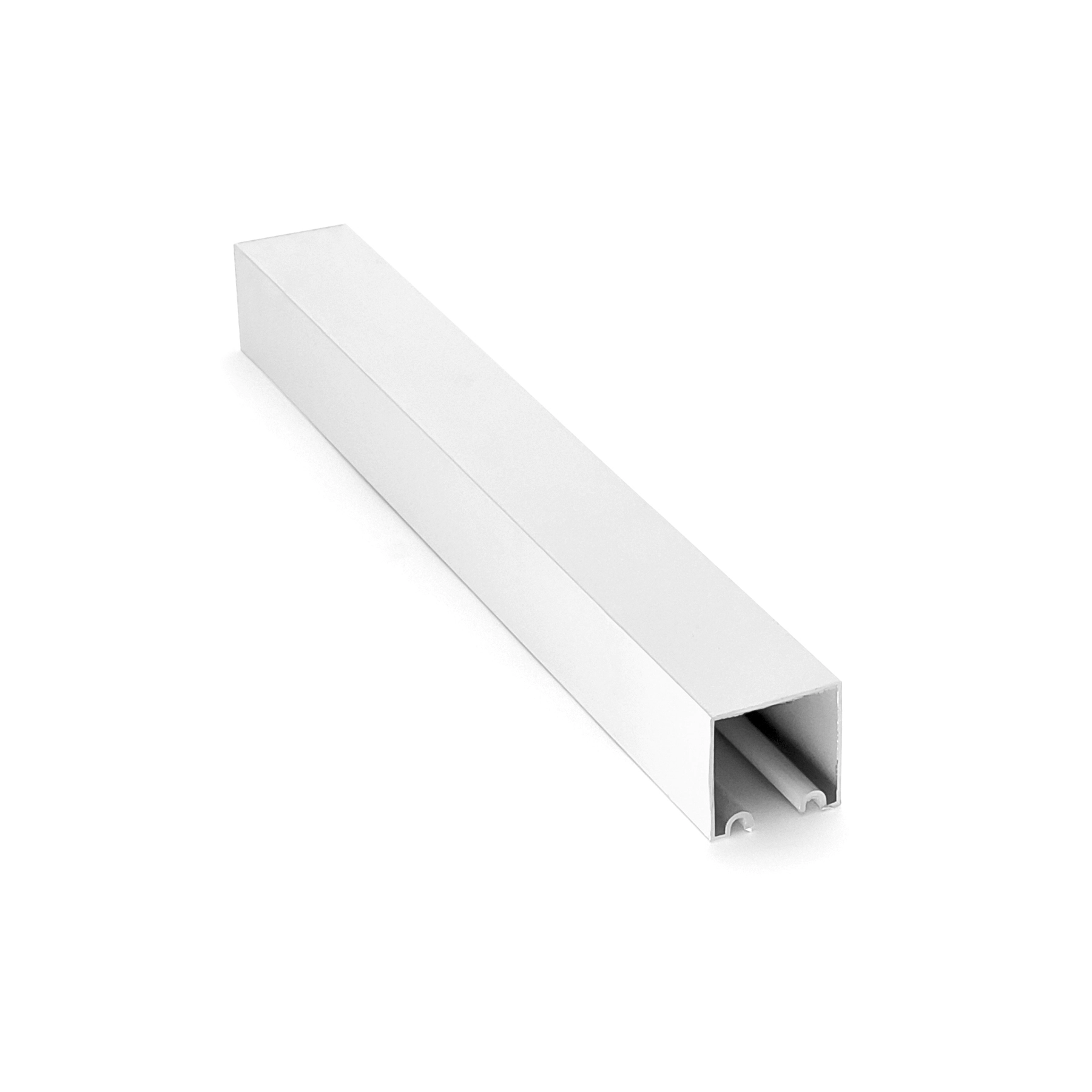 Perfil Embutir para Porta de Correr 2mx4cm Alumínio Pintado