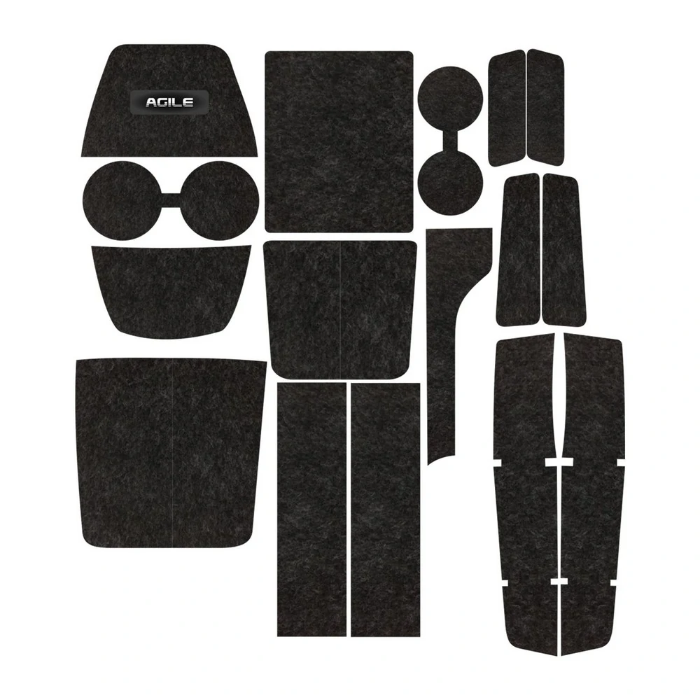 Kit Forro Porta Objetos CHEVROLET - GM AGILE 16 Peças - TITANIUM KF0307