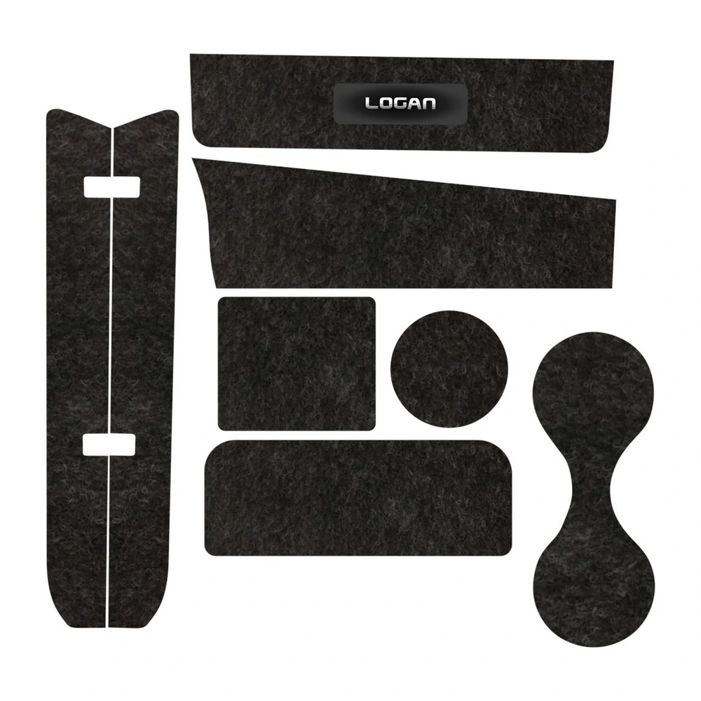 Kit Forro Porta Objetos RENAULT LOGAN 8 Peças - TITANIUM KF0602