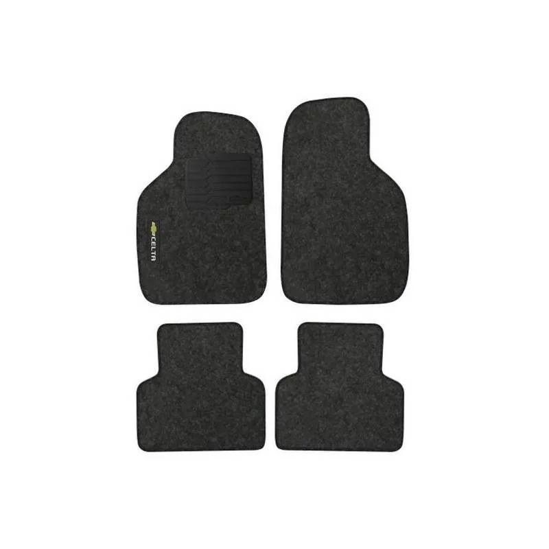 Jogo de Tapete CHEVROLET - GM CELTA Carpete Preto 4 Peças - TITANIUM OP0304