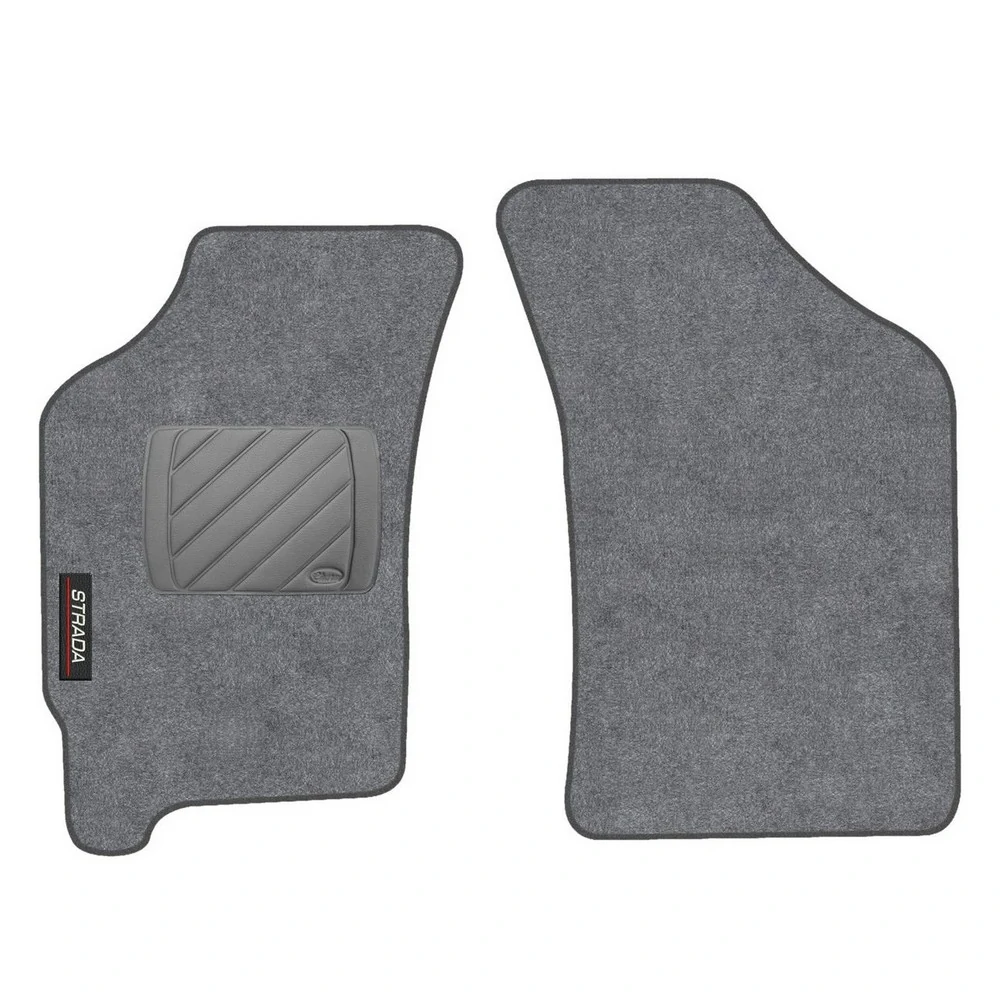 Tapete FIAT STRADA Carpete Cabine Simples Grafite 2 Peças - TITANIUM OG0115