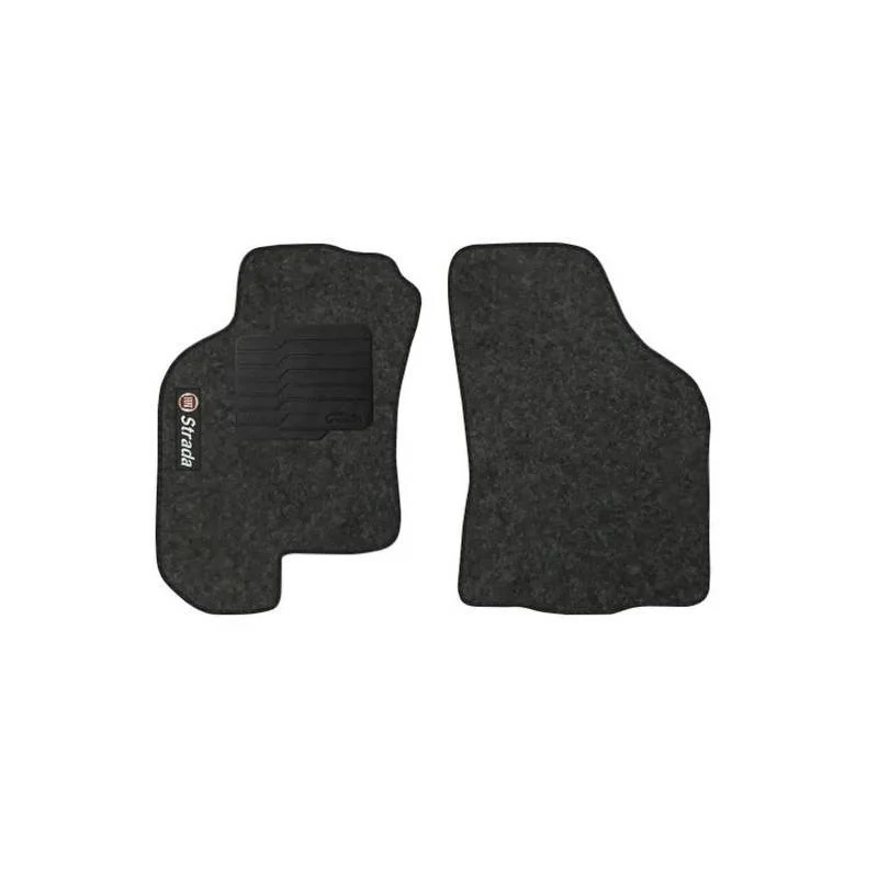 Tapete FIAT STRADA Carpete Cabine Simples 2 Peças - TITANIUM OG0122