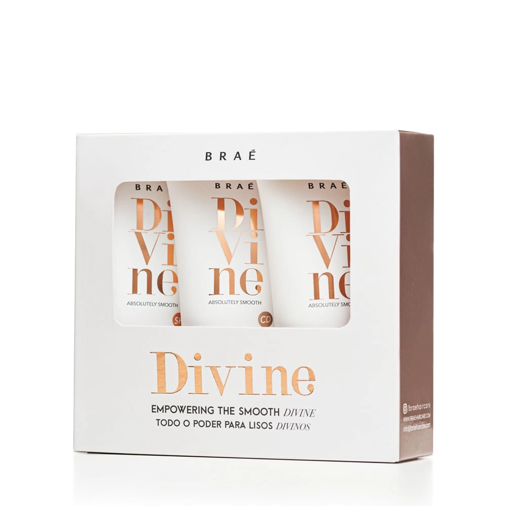 BRAÉ Divine Antifrizz Miniatura Kit Viagem - Shampoo+Condicionador+Mascara 60ml