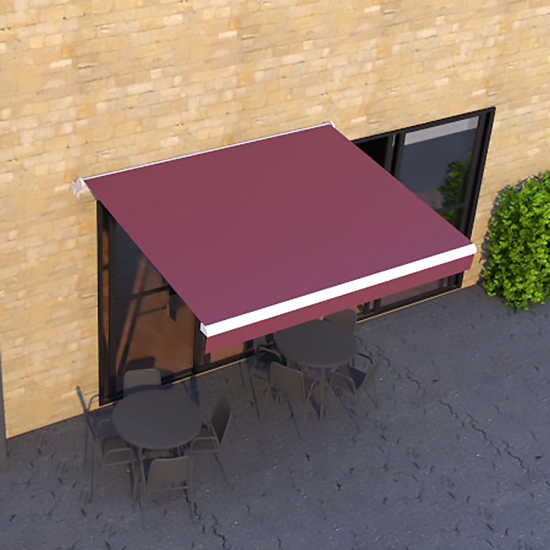 Toldo Retrátil 2,50x2,00m Tecido Vinho Proteção Toldos
