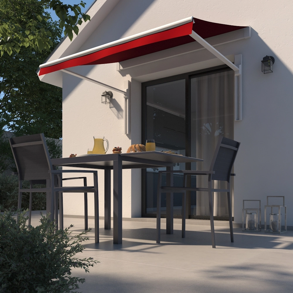 Toldo Retrátil Polipropileno Manual Marrom 2,00x1,50m Proteção Toldos