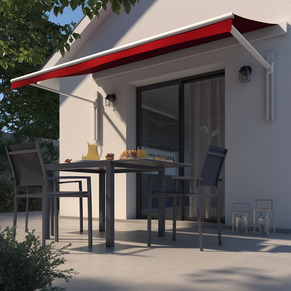 Toldo Retrátil Polipropileno Manual Marrom 3,00x1,50m Proteção Toldos
