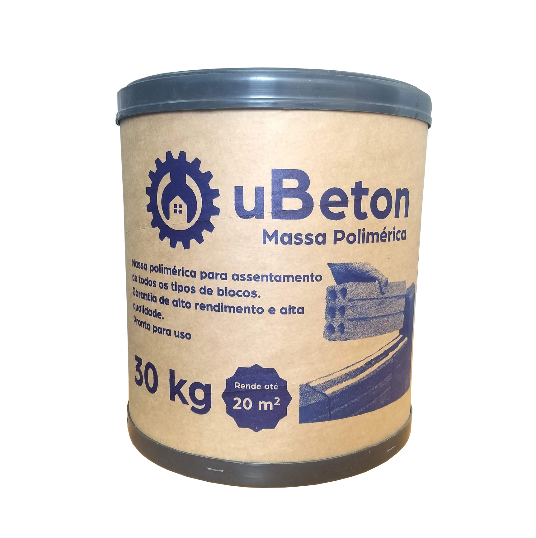 Argamassa Polimérica Cola Bloco/tijolo - Barrica 30kg - 3 Unid (90 Kg) Ubeton