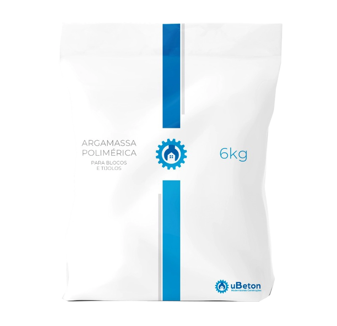 Argamassa Polimérica Cola Bloco/tijolo - Saco 6 Kg - Caixa 4 Unid. - Ubeton