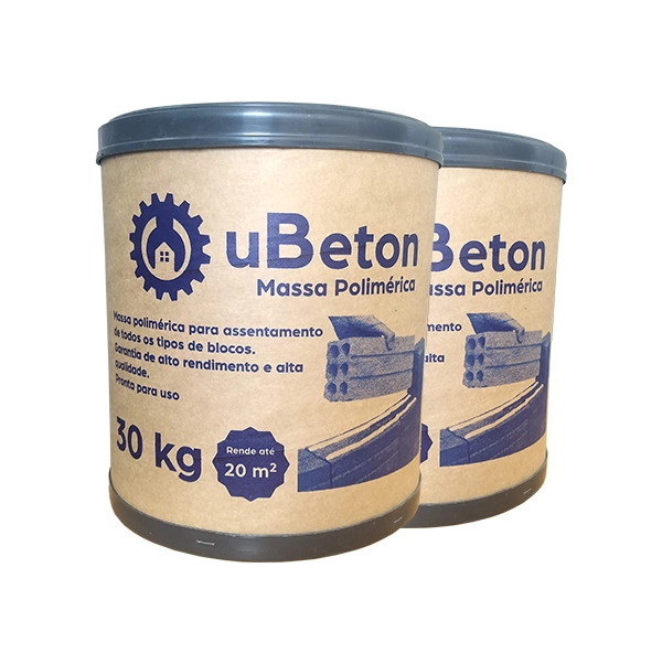 Argamassa Polimérica Cola Bloco/tijolo - Barrica 30kg - 2 Unid (60kg) Ubeton