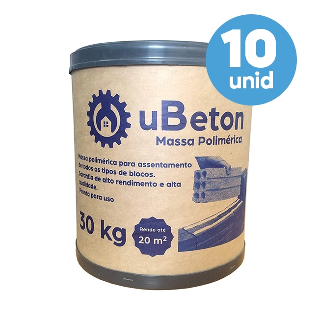 Argamassa Polimérica Cola Bloco/tijolo - Barrica 30kg - 10 Un (300 Kg) Ubeton