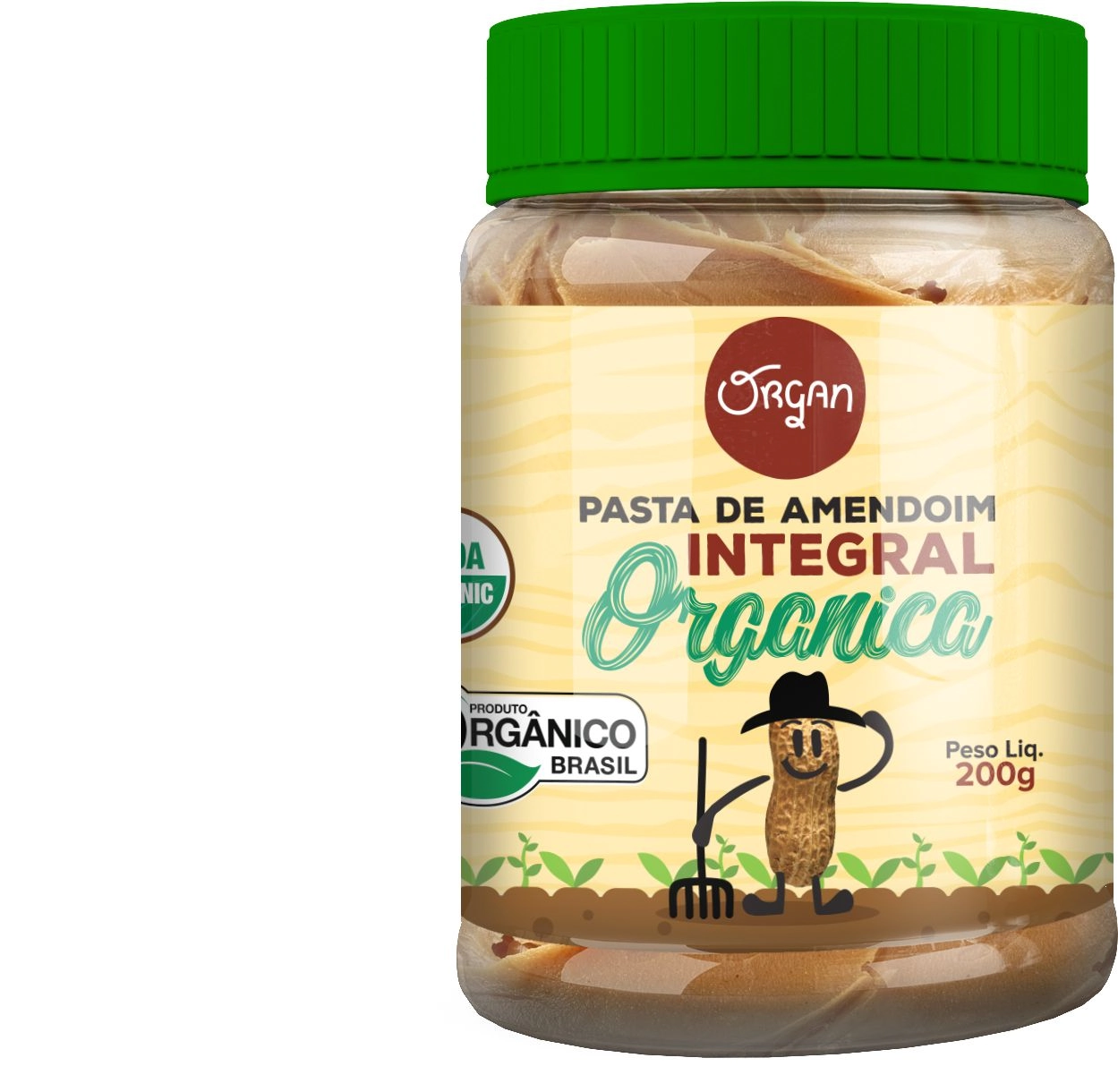 Pasta De Amendoim Integral Orgânica Organ Pote 200g