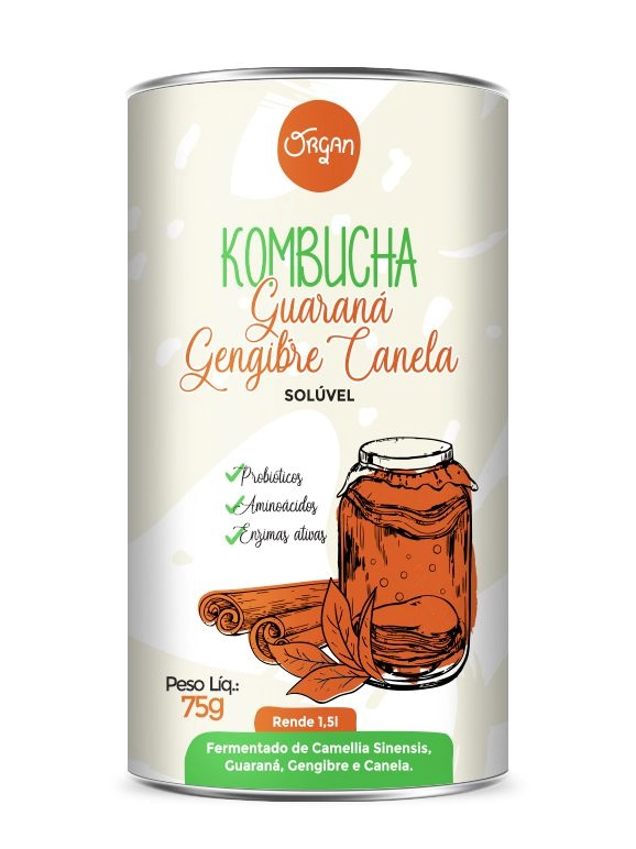 Kombucha Org Guarana Geng Canela Hype Organ 75g
