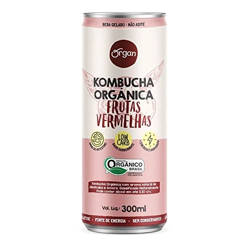 Kombucha Orgânica Frutas Vermelhas Organ Lata 300ml