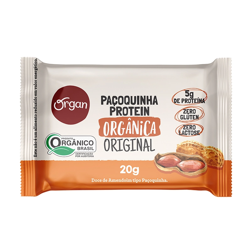 Paçoca Protein Orgânica Original Organ 20g