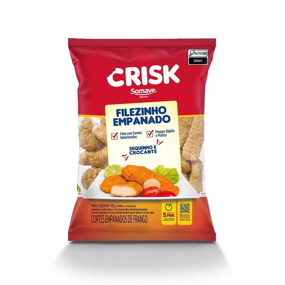 Filezinho Frango Empanado Crisk 1kg