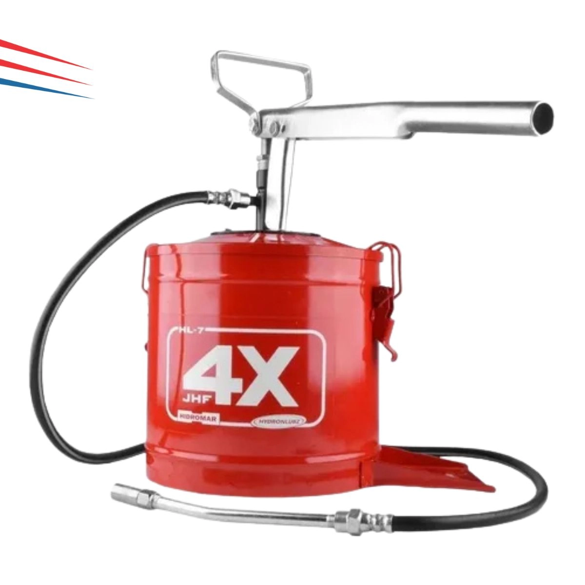 Bomba De Graxa 7kg Com Mangueira E Bico Hydronlubz