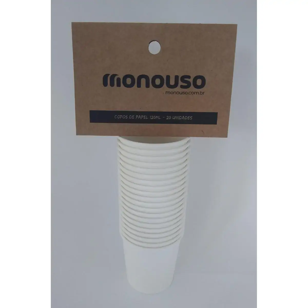 Copo de Papel Branco 120ml com 20 Unidades