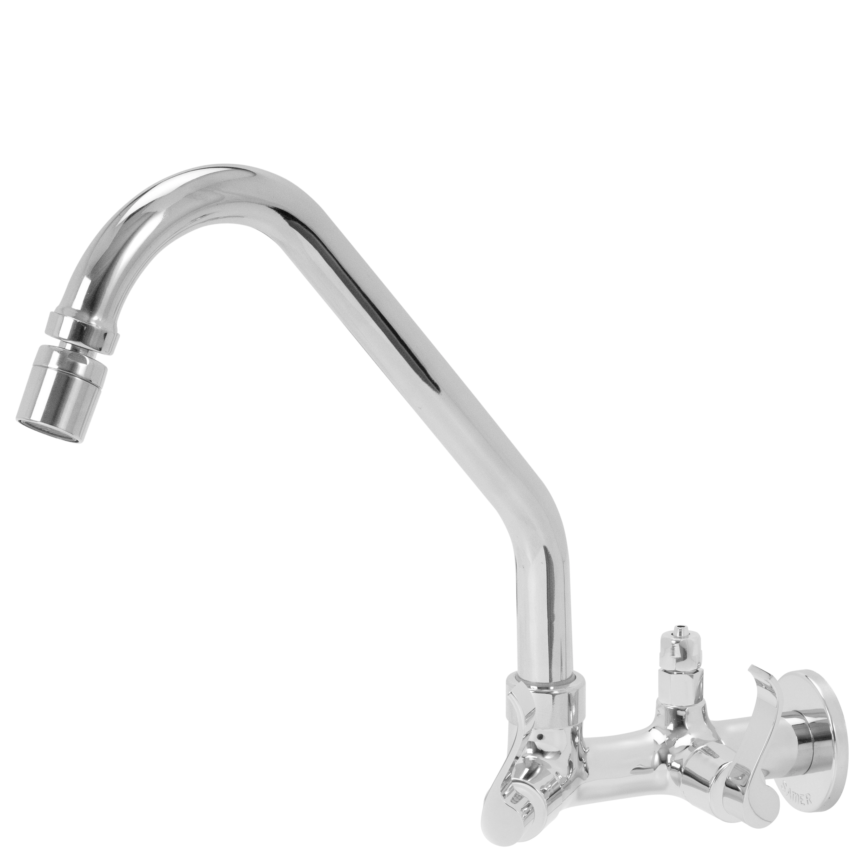 Torneira Cozinha De Parede Clean Com Saída Para Purificador De Agua 1/4 Samer Metais