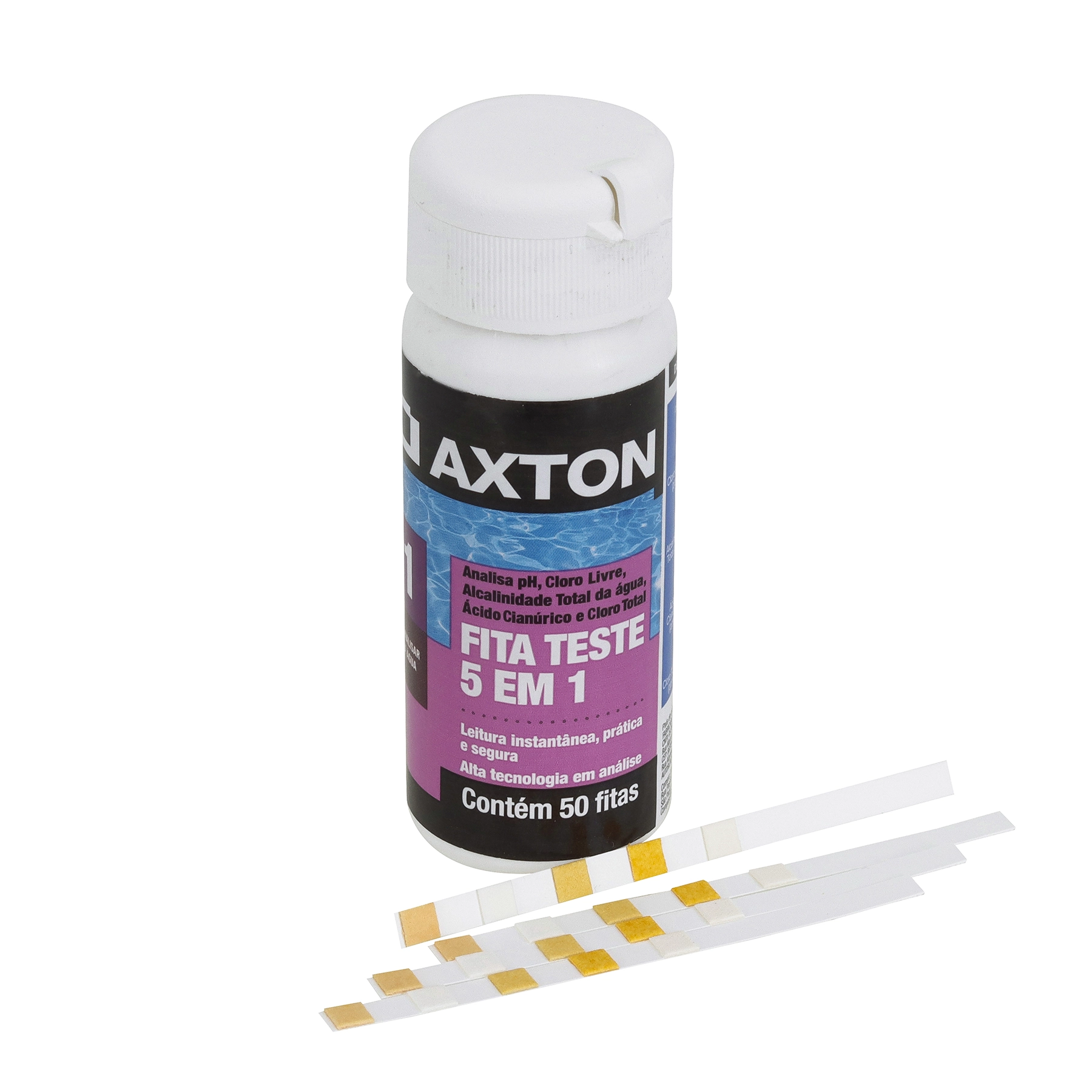 Fita Teste para Piscina 50 Unidades Axton 5 em 1
