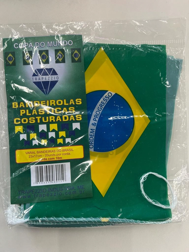 Bandeirola Bandeira Brasil 17x23cm Bb01 Trapezzio