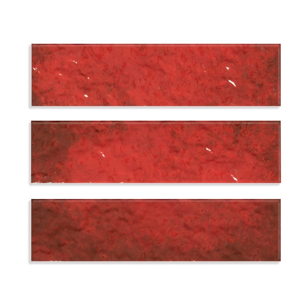 Pastilhas Cerâmicas Spiagge 6x24 Cm (rossa Bright) - Caixa