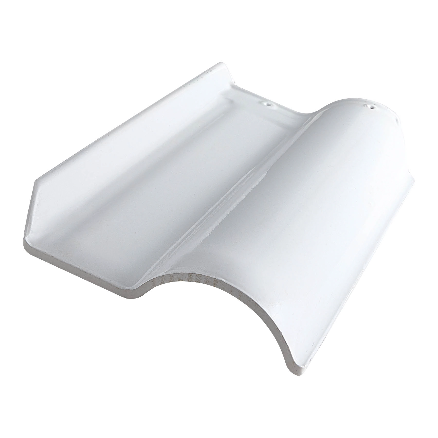 Telha Cerâmica Americana Esmaltada 1 Face Cerâmica 25x41,5cm Branco Temax