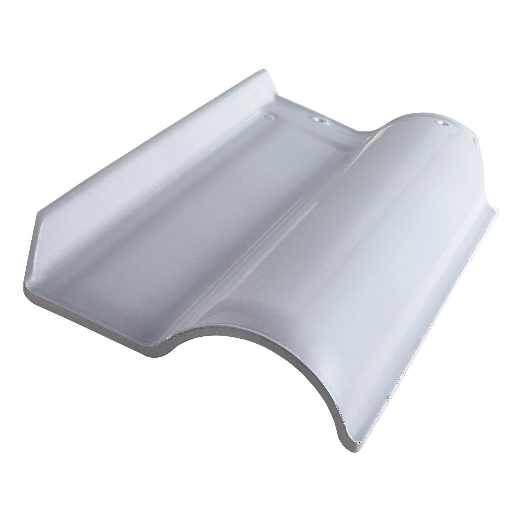 Telha Cerâmica Americana Esmaltada 25x41,5cm 1 Face Cinza Temax