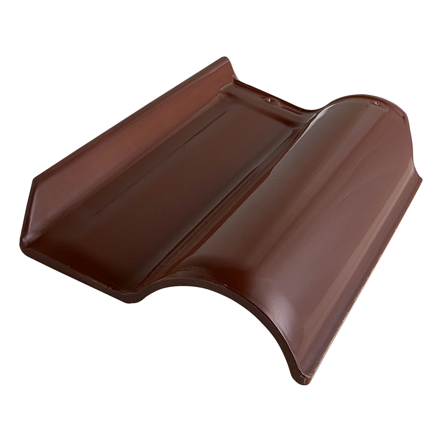 Telha Cerâmica Americana Esmaltada Cerâmica 25x41,5cm Marrom Temax
