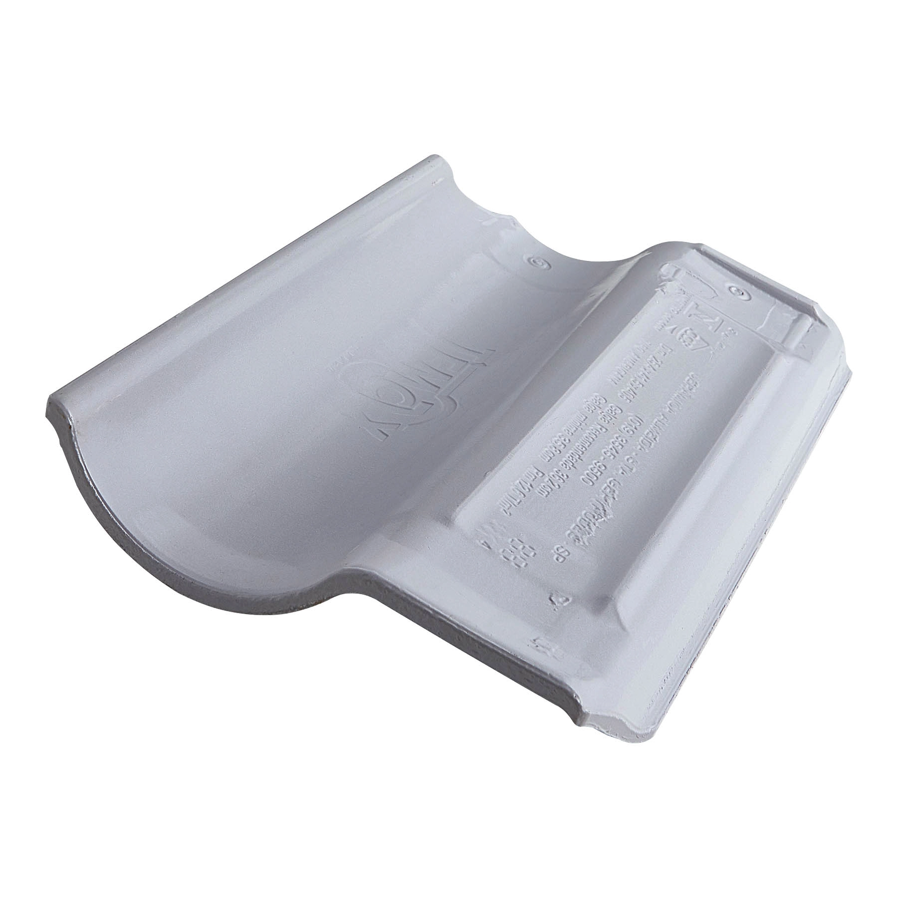 Telha Cerâmica Americana Dupla Face Esmaltada 25x41,5cm Cinza Temax