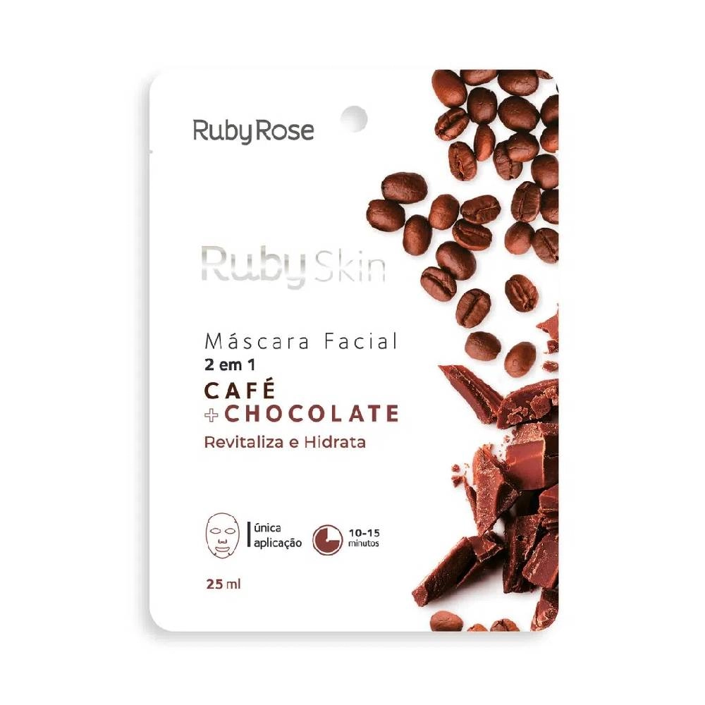 Hb 709 Box Mascara Facial De Tecido Cafe E Chocolate Skin 24 Pcs