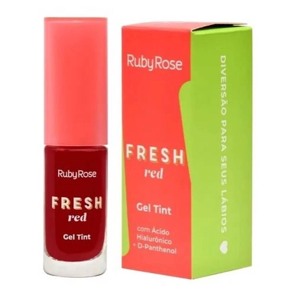 Gel Lip Tint Ácido Hialurônico Vermelho Fresh Red Ruby Rose