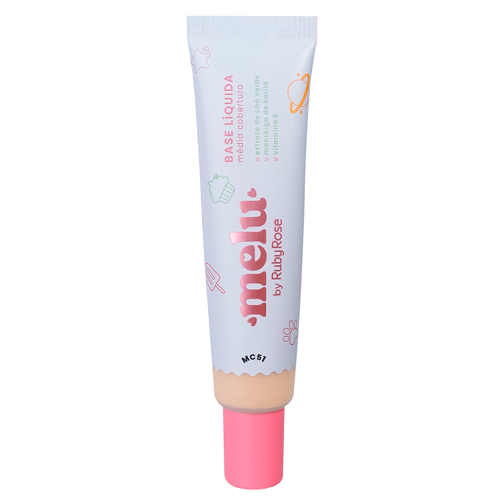 Base Facial Liquida Melu Rr 872 Media Cobertura C04 1un