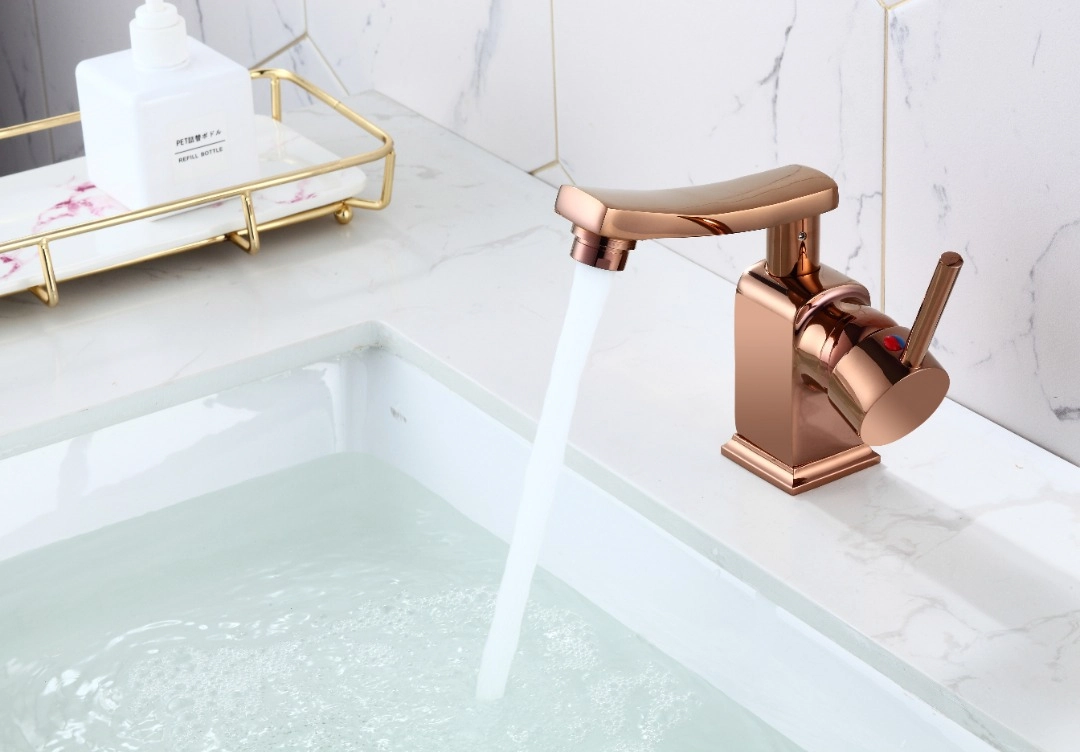 Torneira De Banheiro/lavabo Monocomando Misturador Modena Rosé Gold