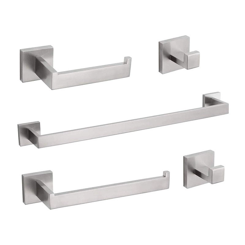 Kit Acessórios Banheiro Inox Premium Alto Padrão 5 Peças