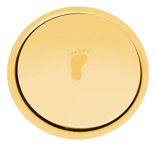 Ralo Inteligente Click Up Demima Redondo Dourado 15x15 Inox